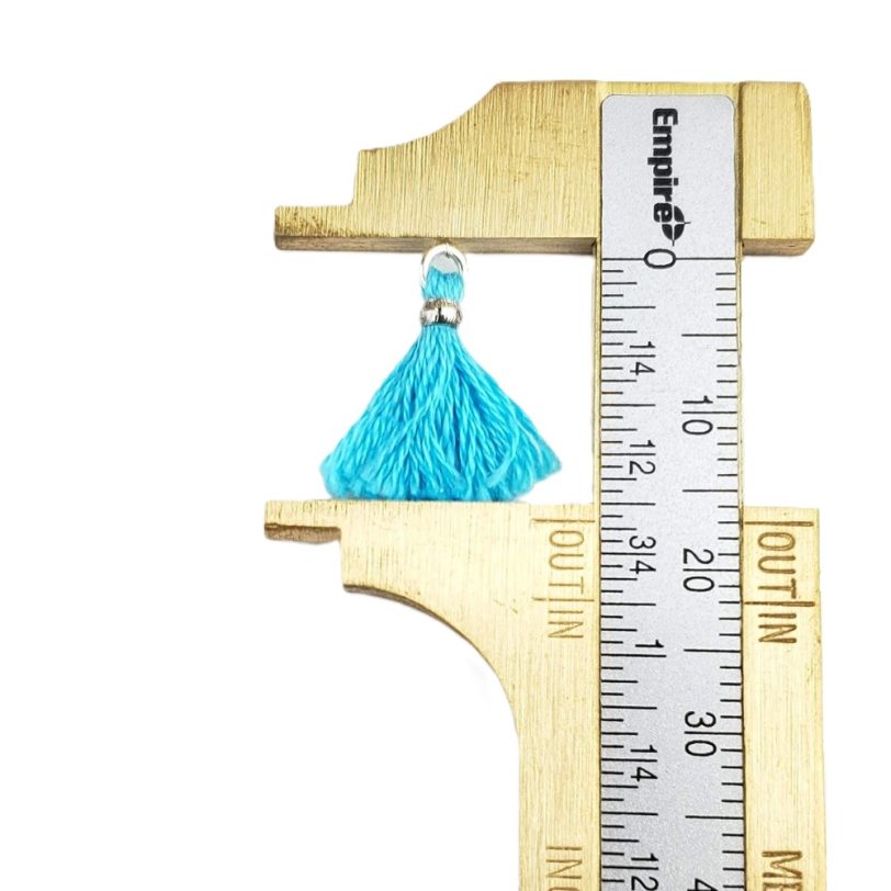 Turquoise Oval Charm and Tassel Pair - Image 3