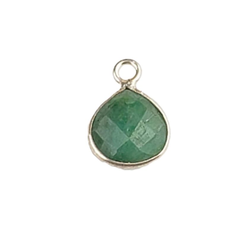 Dyed Emerald Bezel Charm